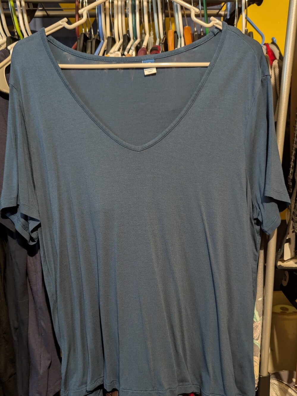 Old Navy V-Neck Short Sleeve Tee — Blue